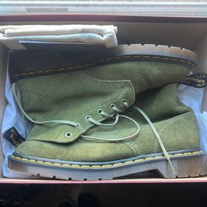 Green Suede Doc Martens
